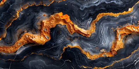 Poster - Captivating Marble Textures in Earthy Tones Showcase Nature's Splendor