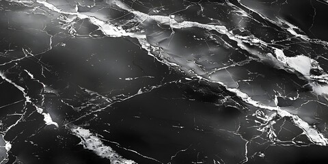 Leinwandbilder - Captivating Monochrome Marble Backdrop with Dynamic Textures and Dramatic Contrasts