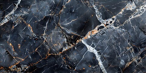 Poster - Stunning Black Marble Textured Background with Intricate Patterns and Elegant Fissures for Premium,High-end Design and Decor