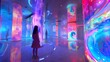 Futuristic Virtual Space with Dynamic Holographic Representation of Company Values