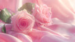  pink rose flower bouquet on pastel