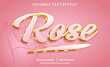 rose 3D text effect template