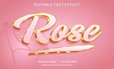 Poster - rose 3D text effect template