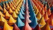 © Parintron - Colorful Safety Cones Protect Runners at Road Race