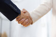 © Have a nice day  - Businessmen handshaking on agreement and successful teamwork skill, working in his office planning strategy, creative thinking and innovation ideas, professional leadership business worker.