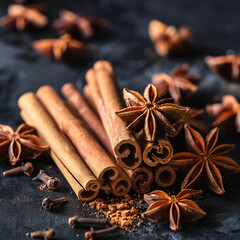 Wall Mural - cinnamon stick spice