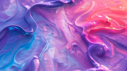 Poster - Abstract flow of liquid paints in mix