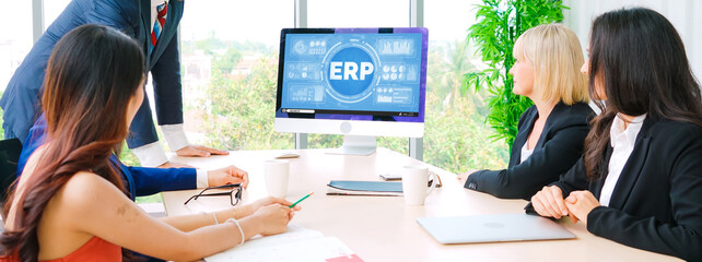 Poster - erp enterprise resource planning software for modish business to plan the marketing strategy