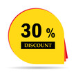 Sale discount label shadow icon, price offer symbol design, web sticker vector illustration