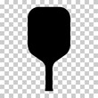 Pickleball racket sport, indoor paddle icon, web flat symbol vector illustration