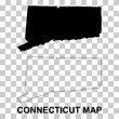 Set of Connecticut map, united states of america. Flat concept icon vector illustration