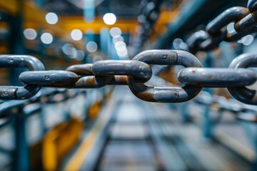 Aufkleber - A close up of a chain with the letter b on it