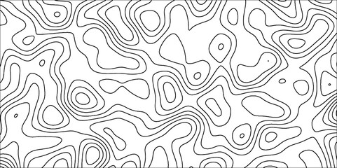 Poster - Abstract wavy line 3d paper cut white Topographic canyon geometric map relief texture. Black and white wavy topography map background. Topographic map wave line background.
