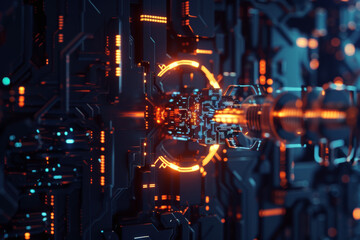 Poster - A computer generated image of a circuit board