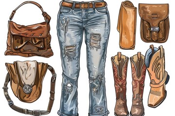Poster - A collection of women's clothing and accessories for various occasions. Perfect for fashion blogs or online stores