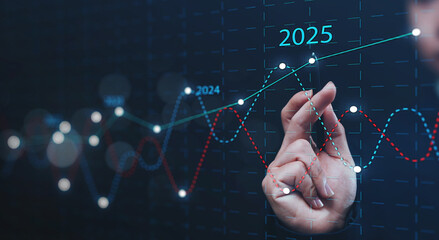 Wall Mural - business 2025 analytics tools charts and graphs with statistics to analyze business potential and fo