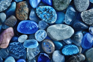 Aufkleber - Close up view of various rocks and stones, suitable for geological or landscaping themes