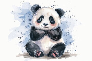 Poster - A cute panda bear with a stylish bow tie, perfect for various design projects