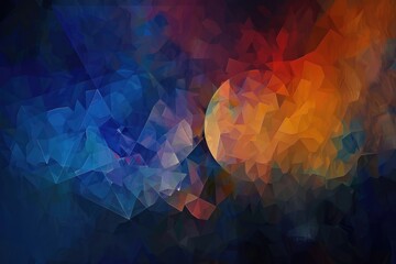 Aufkleber - A vibrant abstract background featuring a central sphere. Suitable for various design projects