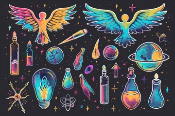 Poster - Various objects on a dark backdrop, versatile for multiple uses