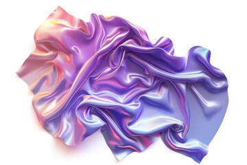 Poster - Close up of purple fabric on white surface. Perfect for textile backgrounds