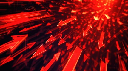 Aufkleber - A dynamic image of red arrows flying through the air. Perfect for business concepts or success themes