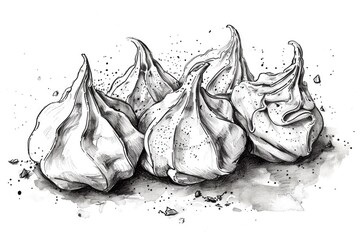Poster - Three garlic bulbs on a wooden table. Perfect for food and cooking concepts
