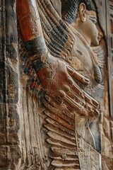 Poster - Detailed view of a woman statue, suitable for various design projects