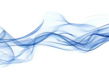 Poster - Abstract blue smoke wave on a white backdrop. Perfect for adding a touch of color and creativity to design projects