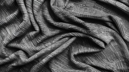 Poster - Simple black and white fabric texture, suitable for backgrounds or designs