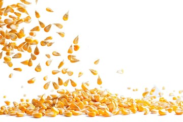 Poster - A pile of corn falling into the air. Suitable for agricultural concepts
