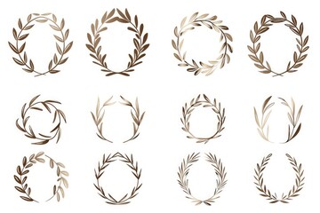 Poster - Collection of assorted wreaths suitable for various occasions