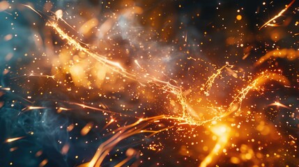 Aufkleber - Close up of sparkler on dark backdrop, ideal for festive concepts