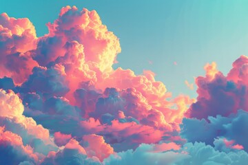 Poster - A serene image of clouds in the sky, perfect for background use
