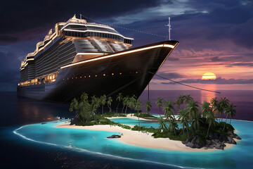 Wall Mural - cruise ship at night