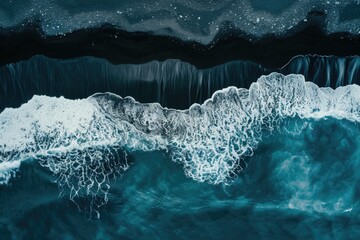Poster - Aerial view of a body of water, perfect for nature and travel concepts