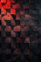Aufkleber - A vibrant red light shining against a dark black backdrop. Perfect for adding a pop of color to your projects