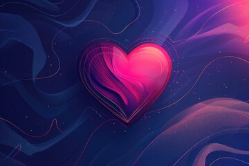 Wall Mural - Heart-shaped object on a dark background, perfect for love-themed designs