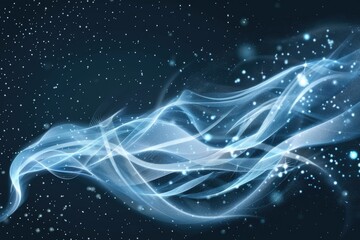 Aufkleber - Abstract blue and white smoke wave, suitable for backgrounds or design elements
