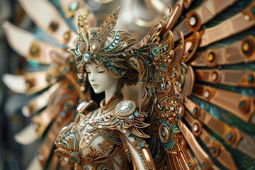 Poster - Detailed shot of a woman statue, suitable for various design projects
