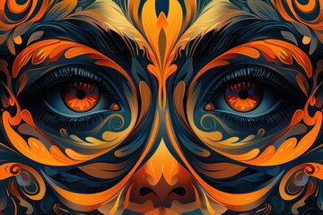 Poster - A digital painting of a woman's face. Ideal for digital art projects