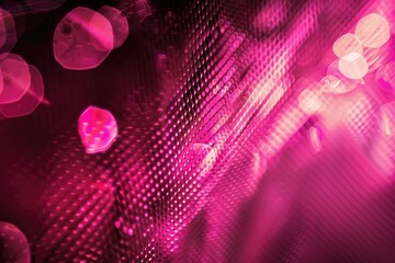 Poster - A close up of a pink light in a room. Perfect for interior design projects