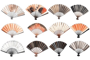 Poster - Different types of fans on a plain white background. Suitable for various cooling or ventilation concepts