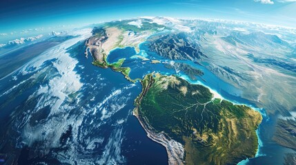 Aufkleber - A stunning view of the earth from space, showcasing beautiful clouds. Perfect for science or environmental projects