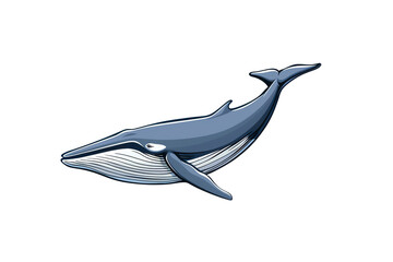 Wall Mural - Whale isolated on white transparent background