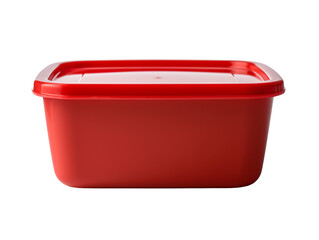Wall Mural - Red food container isolated on transparent background