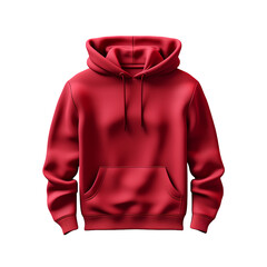 red hoodie isolated on transparent background