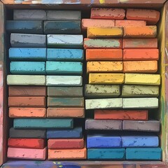 Aufkleber - Brighten your artistic vision with colorful paints and chalks for plastic arts. Ideal for canvas painting and sculpting gypsum masterpieces, unleash your creativity with vibrant hues.