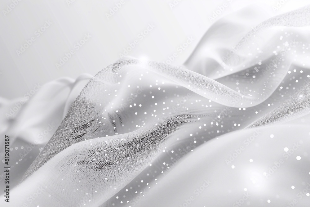 Pure Radiating White Background abstract graphic background consisting of pure white particles. This ...