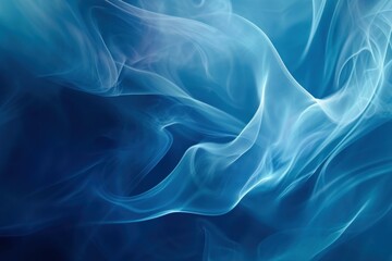 Poster - Soothing Abstract blue background. Wavy curve design. Generate Ai